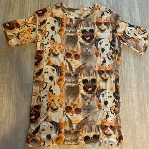 Secret Treasures Sleepware-Size S/M-Cats & Puppies Short Sleeve Sleep Shirt/Gown